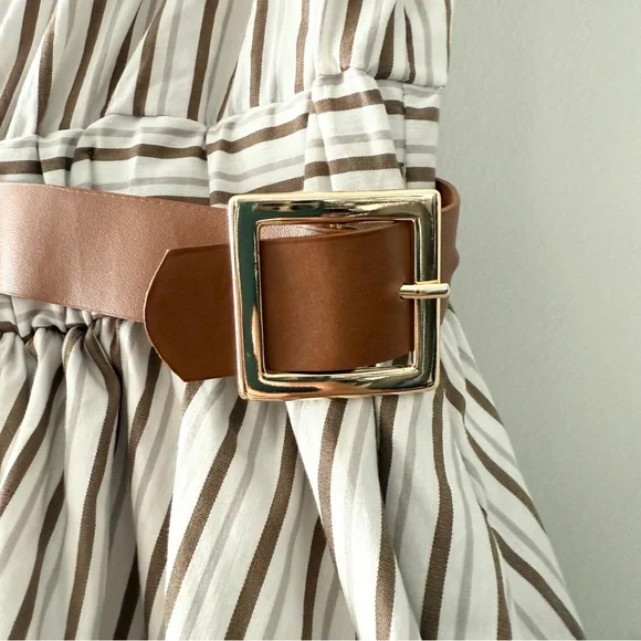 Anthropologie Striped Mini Dress - White and Black - Picture 4 of 6